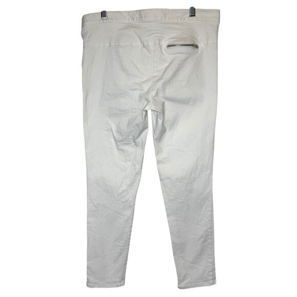 Veronica Beard Skinny Zip Pocket Denim Trousers White size 10 - Picture 5 of 6